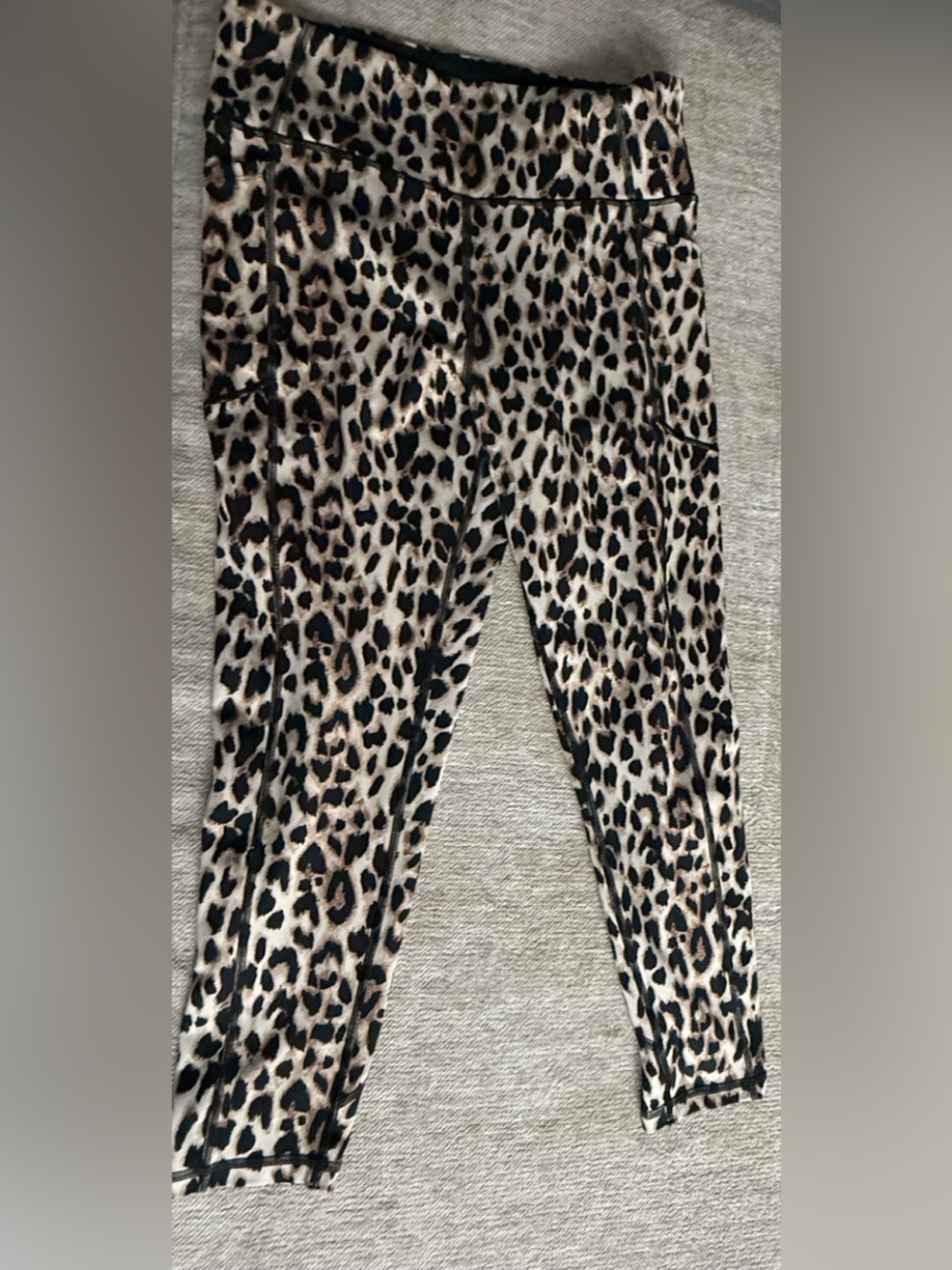 Victoria's Secret Sport Leopard Print Leggings - Beige, Black and Brown